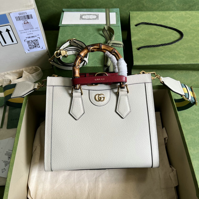 Gucci Diana Small Tote Bag White 702721