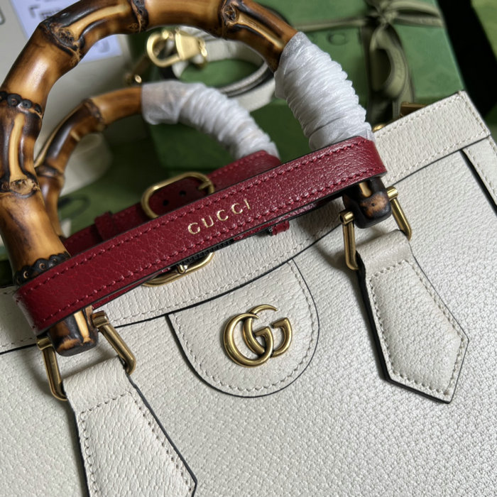 Gucci Diana Small Tote Bag White 702721