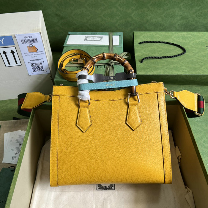 Gucci Diana Small Tote Bag Yellow 702721