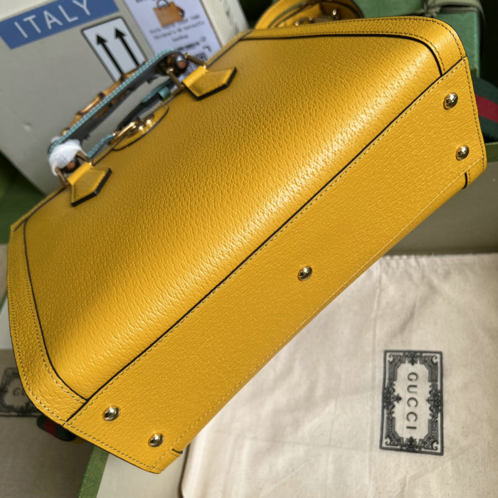 Gucci Diana Small Tote Bag Yellow 702721