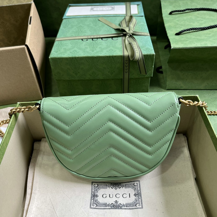 Gucci GG Marmont Matelasse Chain Mini Bag Green 746431