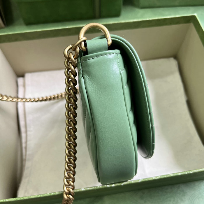 Gucci GG Marmont Matelasse Chain Mini Bag Green 746431