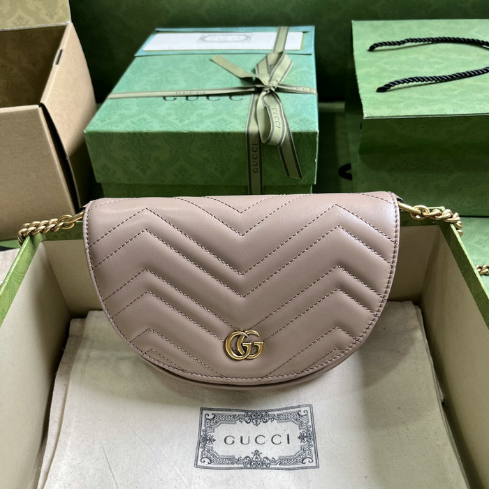 Gucci GG Marmont Matelasse Chain Mini Bag Pink 746431