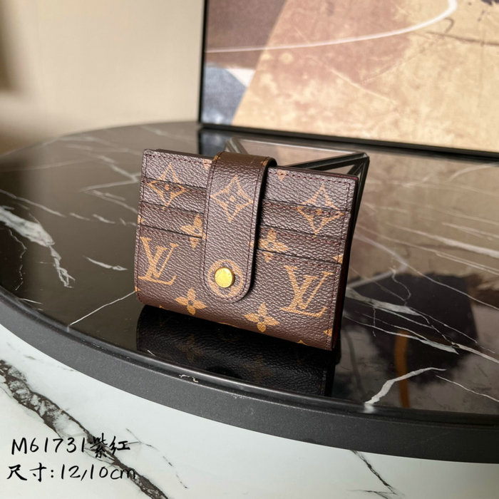 Louis Vuitton Monogram Canvas Wallet Red M61731