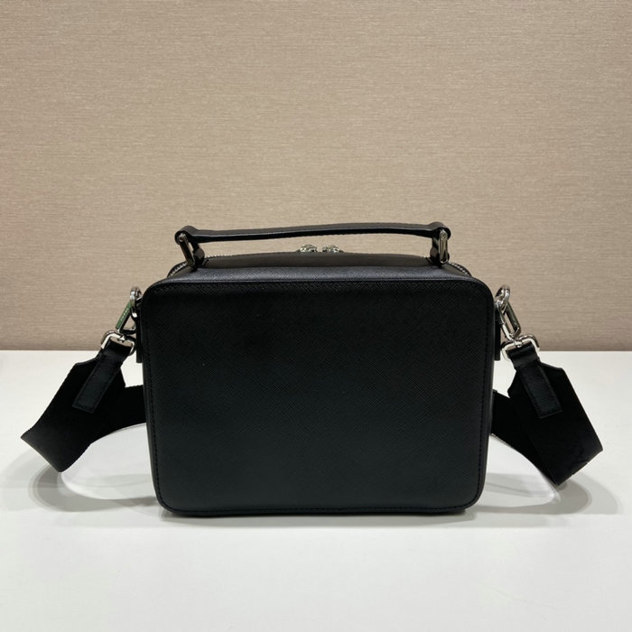 Medium Prada Brique Saffiano leather bag Black 2VH069