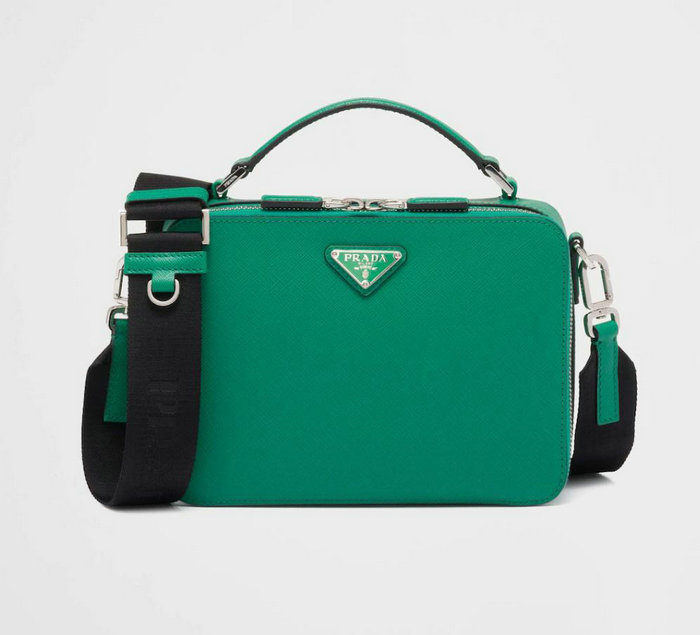 Medium Prada Brique Saffiano leather bag Green 2VH069