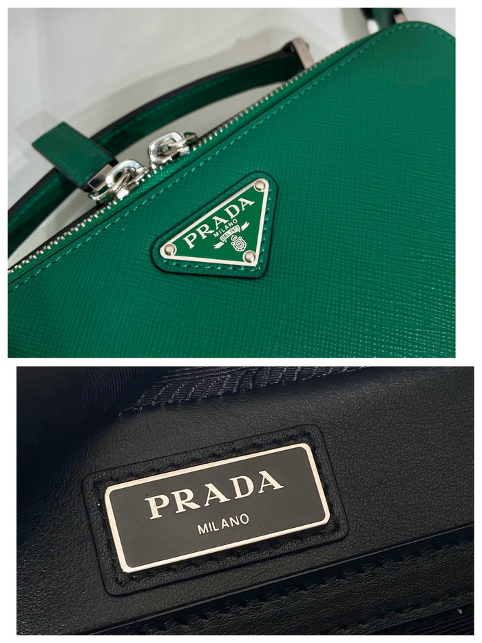 Medium Prada Brique Saffiano leather bag Green 2VH069