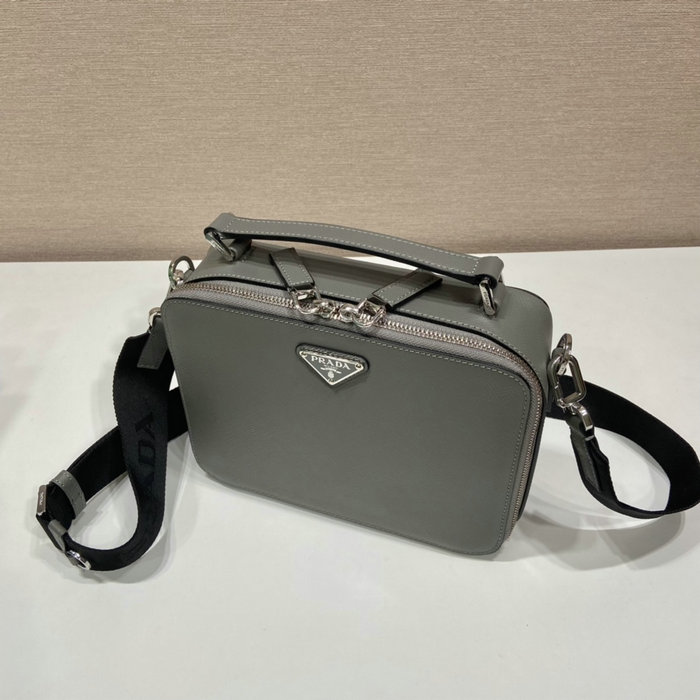 Medium Prada Brique Saffiano leather bag Grey 2VH069