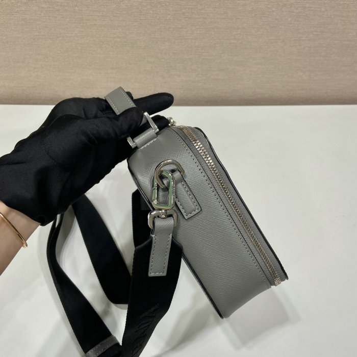 Medium Prada Brique Saffiano leather bag Grey 2VH069