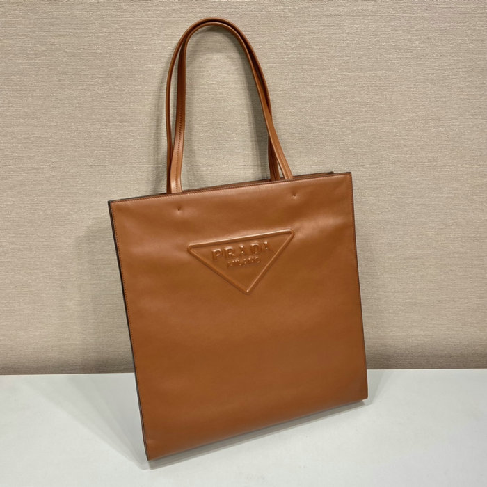 Prada Leather tote bag Brown 1BG429