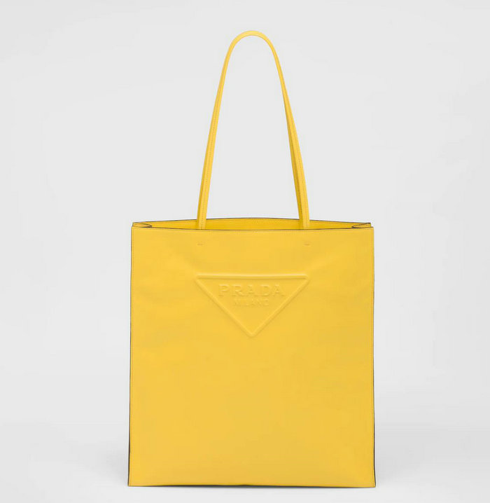 Prada Leather tote bag Yellow 1BG429