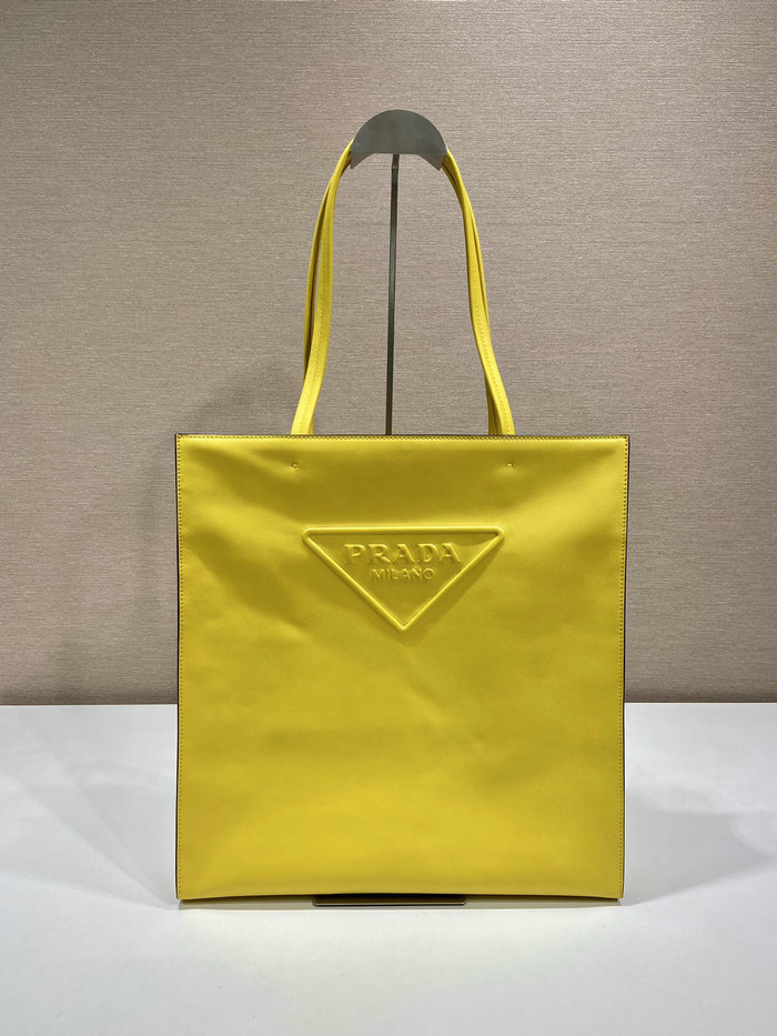 Prada Leather tote bag Yellow 1BG429