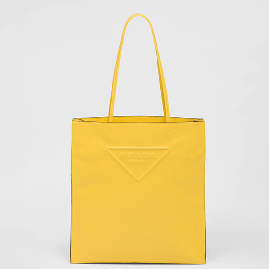 Prada Leather tote bag Yellow 1BG429