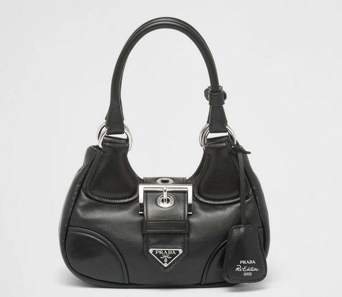 Prada Moon padded nappa-leather bag black 1BA381