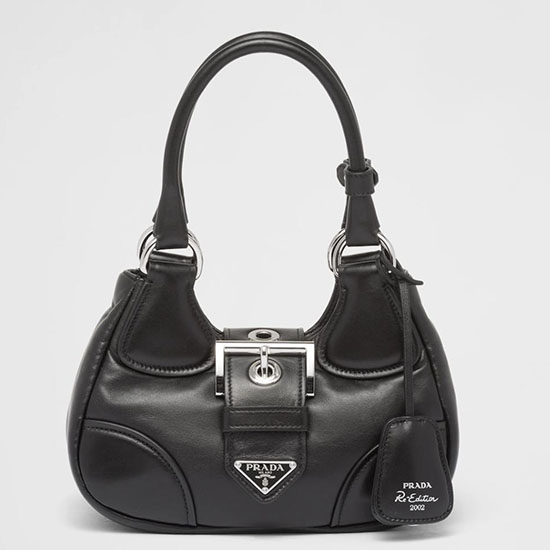 Prada Moon padded nappa-leather bag black 1BA381