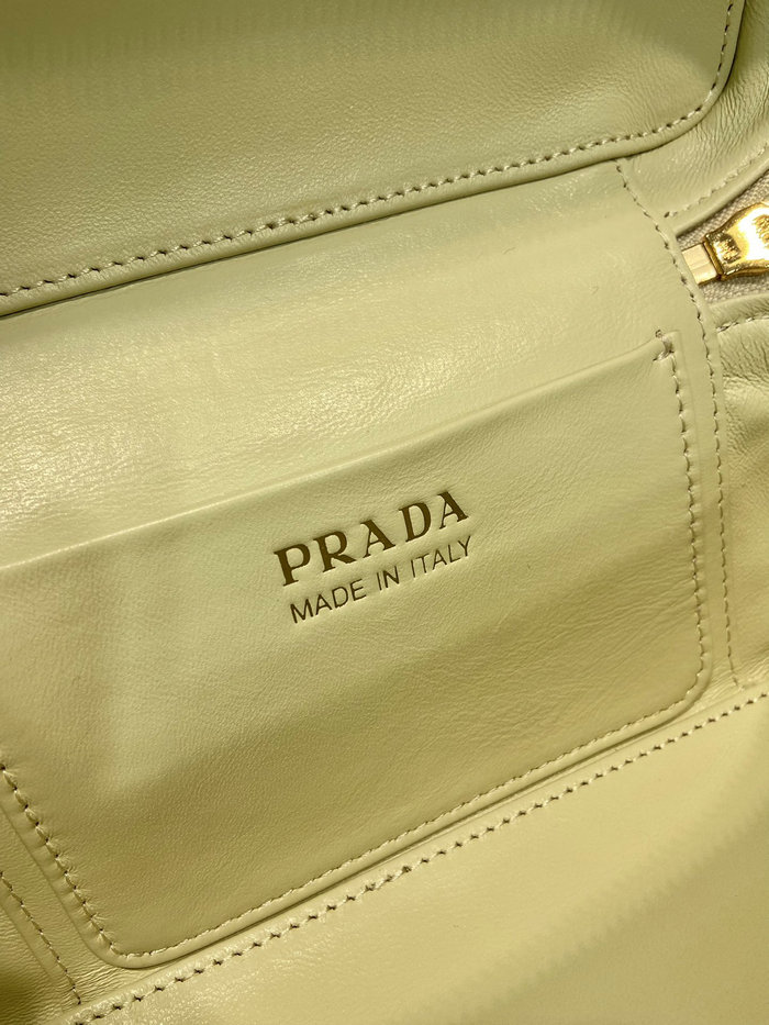 Prada Ostrich Veins Lether Mini Bag Yellow 1BH202