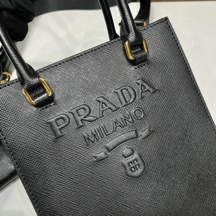 Prada Saffiano Leather handbag Black 1BA333