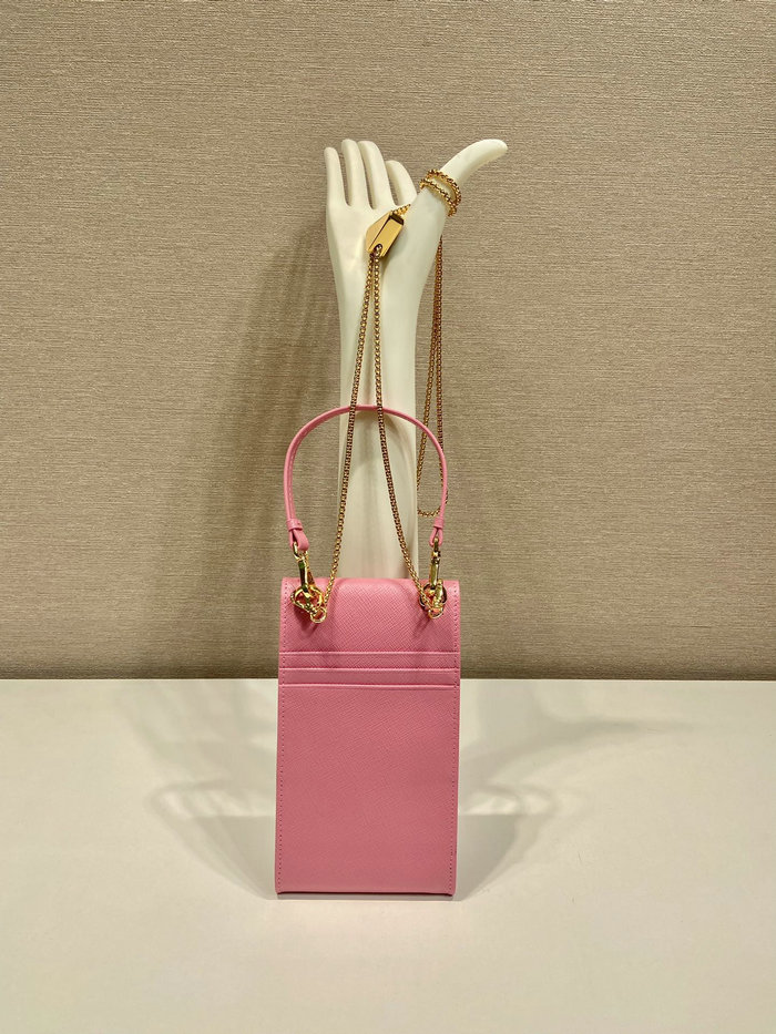 Prada Saffiano leather mini-bag Pink 1BP050