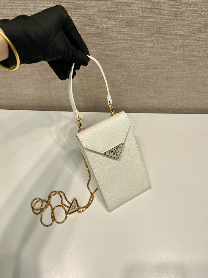 Prada Saffiano leather mini-bag White 1BP050