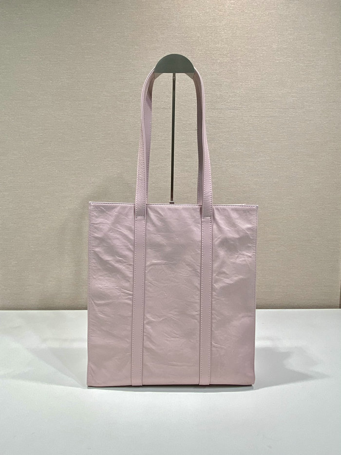 Prada Small antique nappa leather tote Pink 1BG459