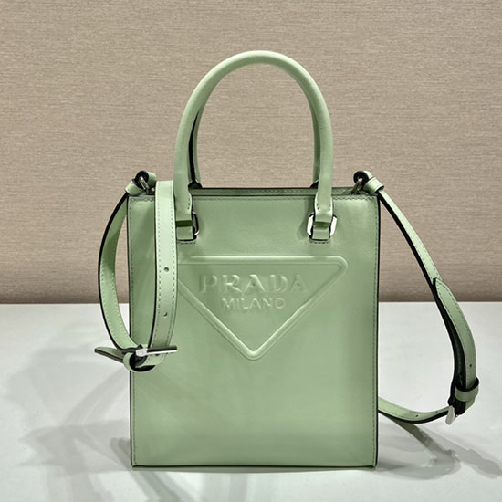 Prada Smooth Leather handbag Green 1BA333