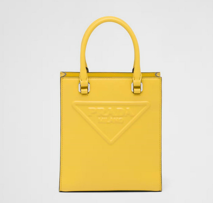 Prada Smooth Leather handbag Yellow 1BA333