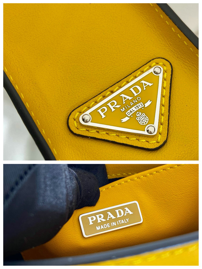 Prada Smooth Leather handbag Yellow 1BA333