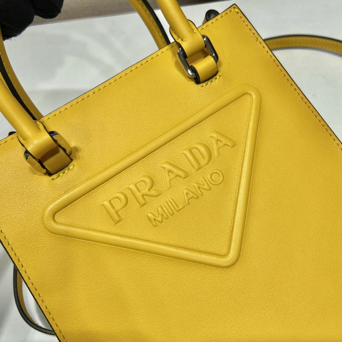 Prada Smooth Leather handbag Yellow 1BA333