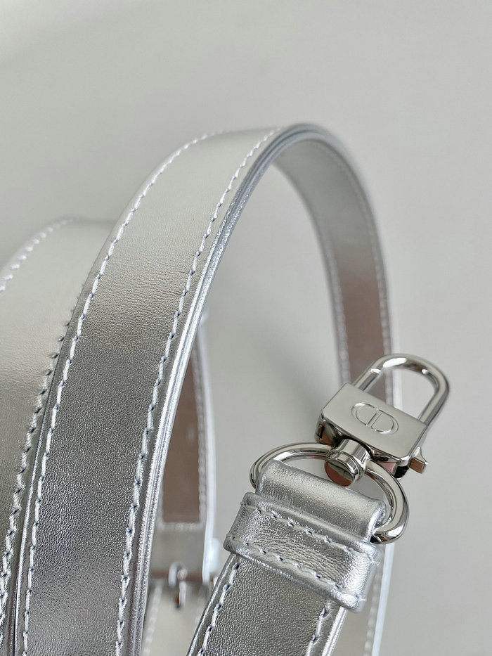 Small Dior Or Lady D-Joy Bag Silver D3380