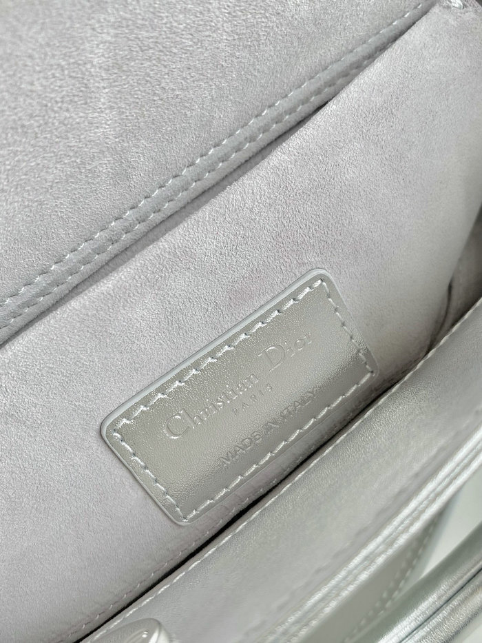 Small Dior Or Lady D-Joy Bag Silver D3380