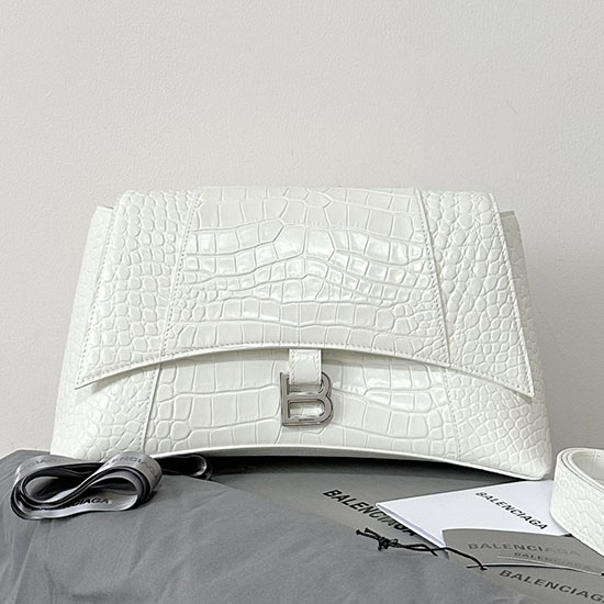 Balenciaga Downtown Medium Shoulder Bag White B671354