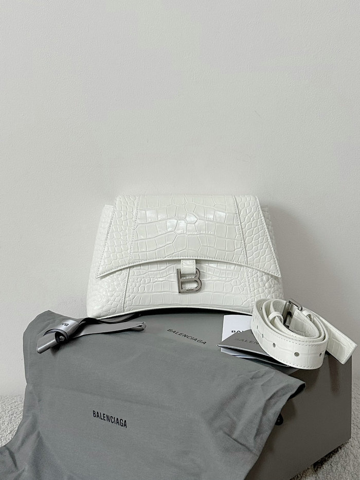 Balenciaga Downtown Small Shoulder Bag White B671353