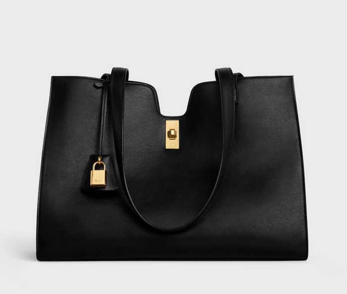 Celine Cabas 16 In Smooth Calfskin Black C35309