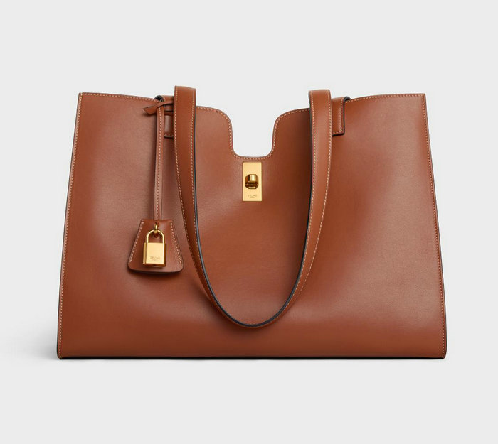 Celine Cabas 16 In Smooth Calfskin Brown C35309