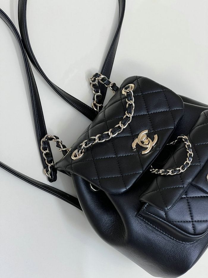 Chanel Calfskin Duma Backpack Black AS3687