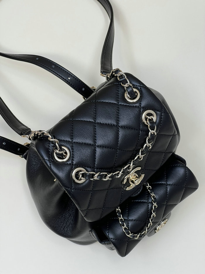 Chanel Calfskin Duma Backpack Black AS3687