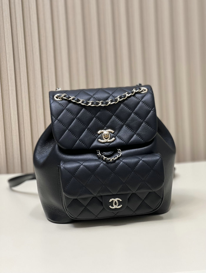 Chanel Calfskin Duma Backpack Black AS3688