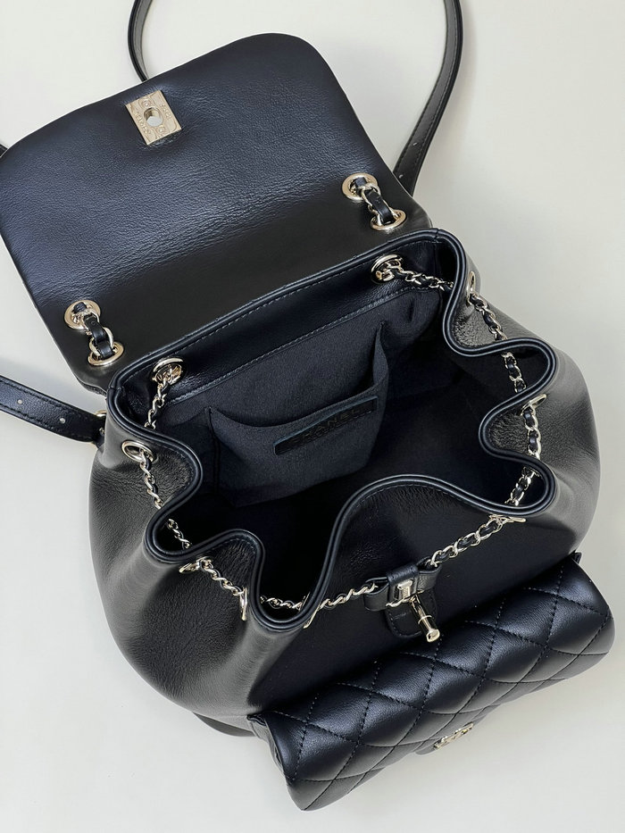 Chanel Calfskin Duma Backpack Black AS3688