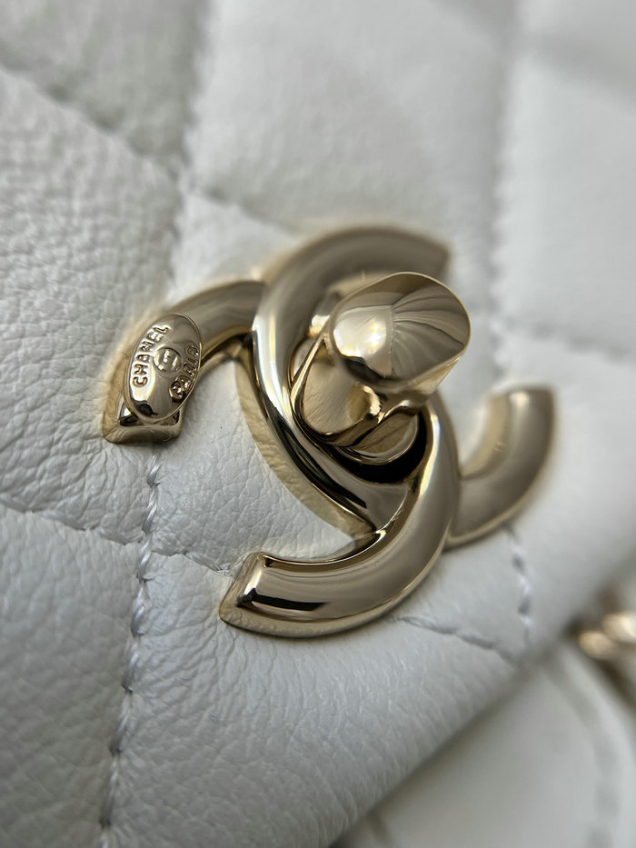 Chanel Calfskin Duma Backpack White AS3687