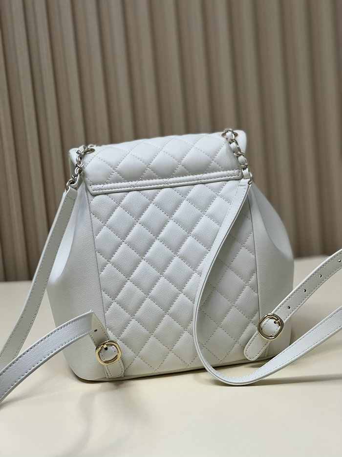 Chanel Calfskin Duma Backpack White AS3688