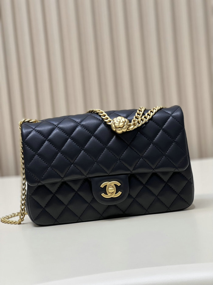 Chanel Lambskin Flap Bag Black AS4064