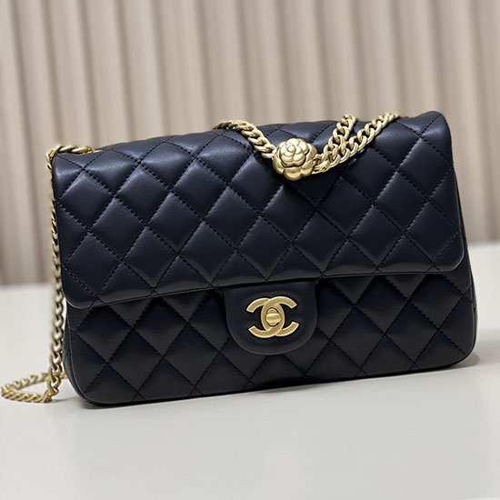 Chanel Lambskin Flap Bag Black AS4064