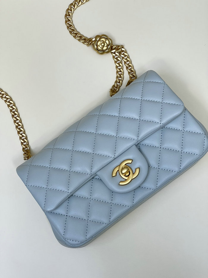 Chanel Small Flap Bag Blue AS4041