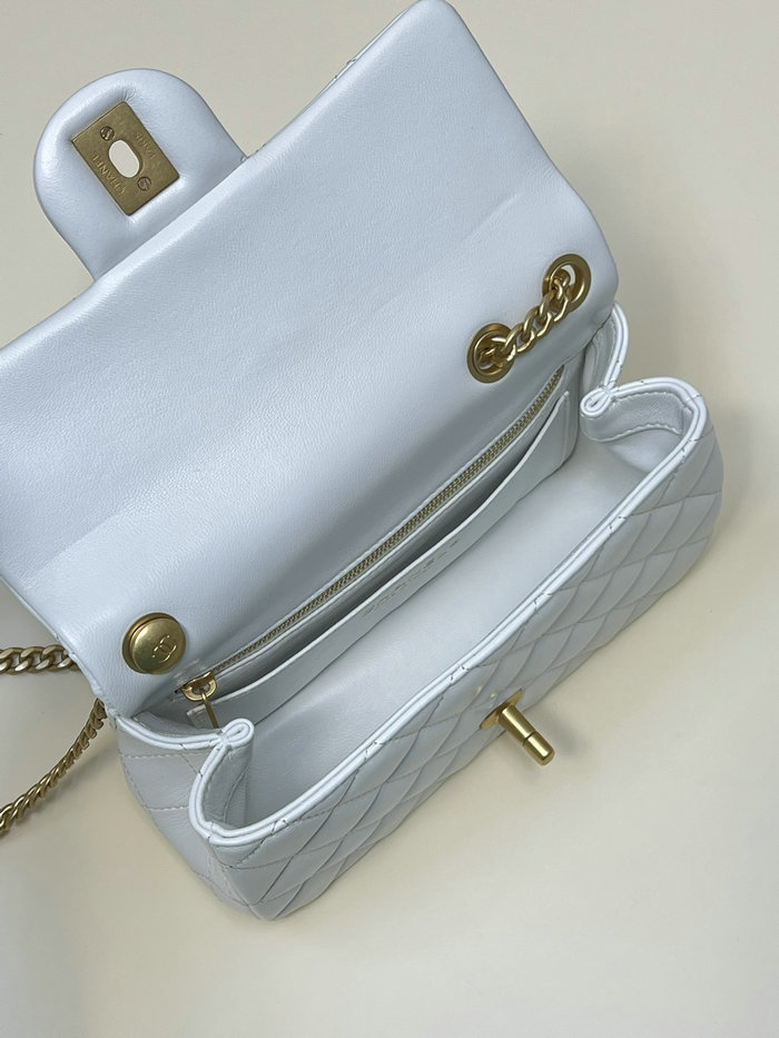 Chanel Small Flap Bag White AS4041