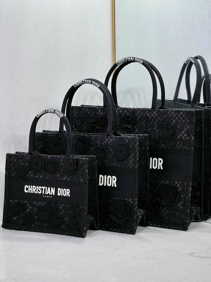 Dior Embroidered Canvas Book Tote Black M1286609