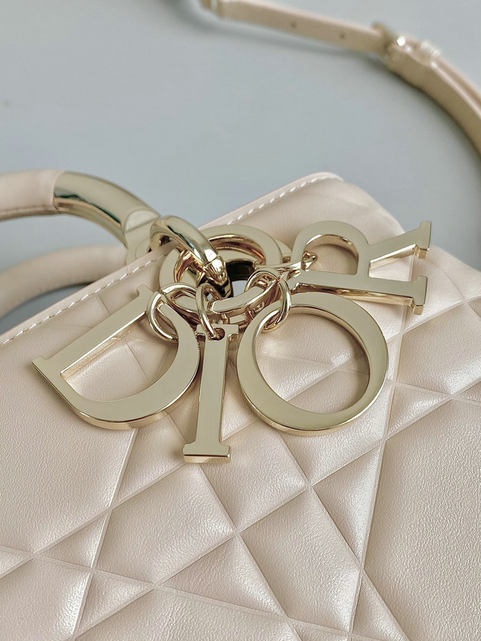 Dior Lady Handbag Pink D7501