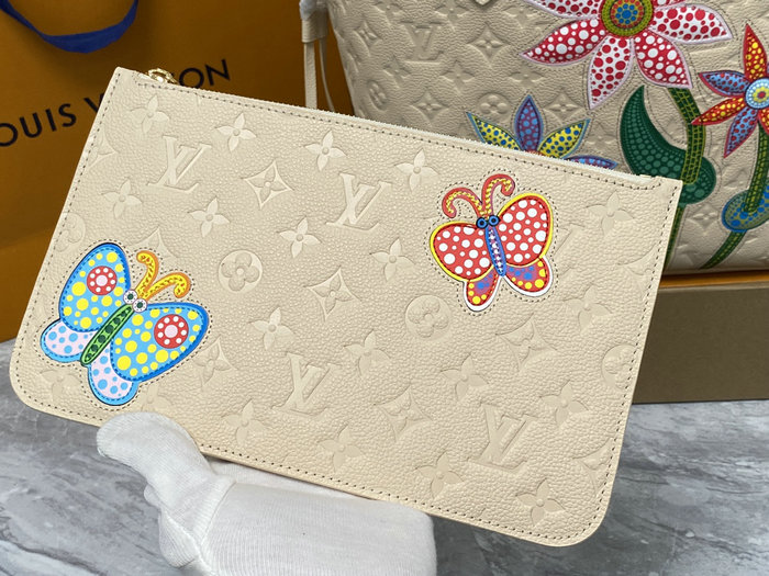 LV x YK Neverfull MM Cream M21733