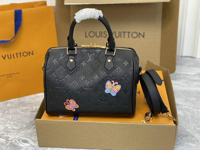 LV x YK Speedy Bandouliere 25 Black M46415