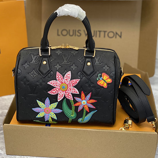 LV x YK Speedy Bandouliere 25 Black M46415