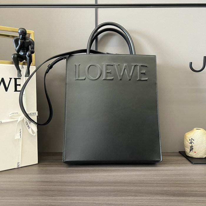 Loewe Standard A4 Leather Tote Black L652303